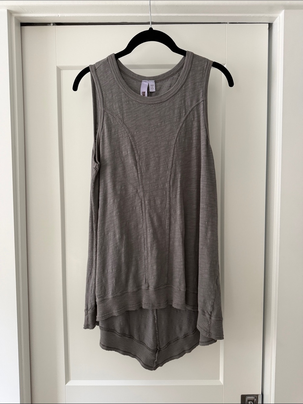 Wilt Relaxed High-Low Tunic Tank in Gray